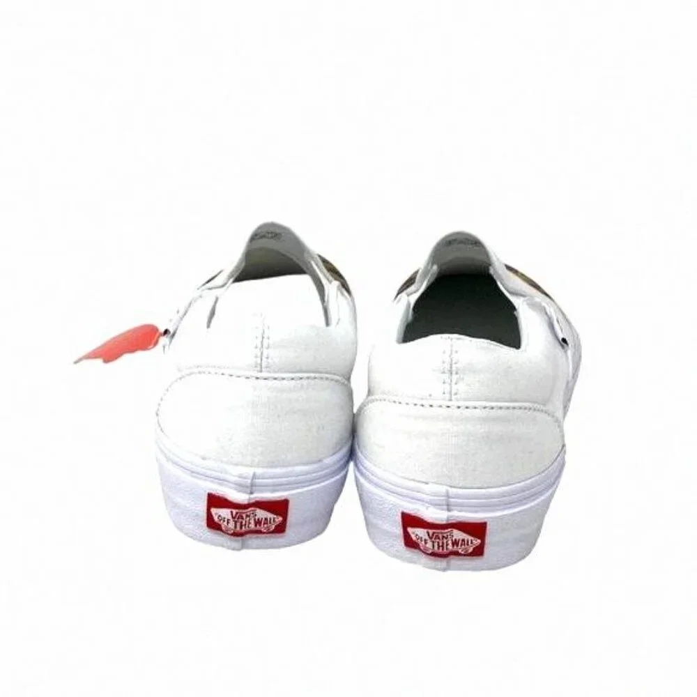 VANS Classic Slip On Shoes Low Top White Women VN000XG8AZQ Skate Sneakers Canvas